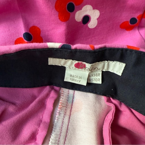 Boden Pink Red Floral Sorrento Ankle Skimmer Resort Pants Ditzy Boho Preppy NWOT - Picture 10 of 13